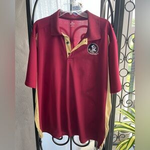 Florida State University, Garnet and Gold Polo Shirt Casual Athletic Style